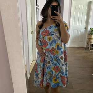 ASOS One Shoulder Floral Maternity Dress